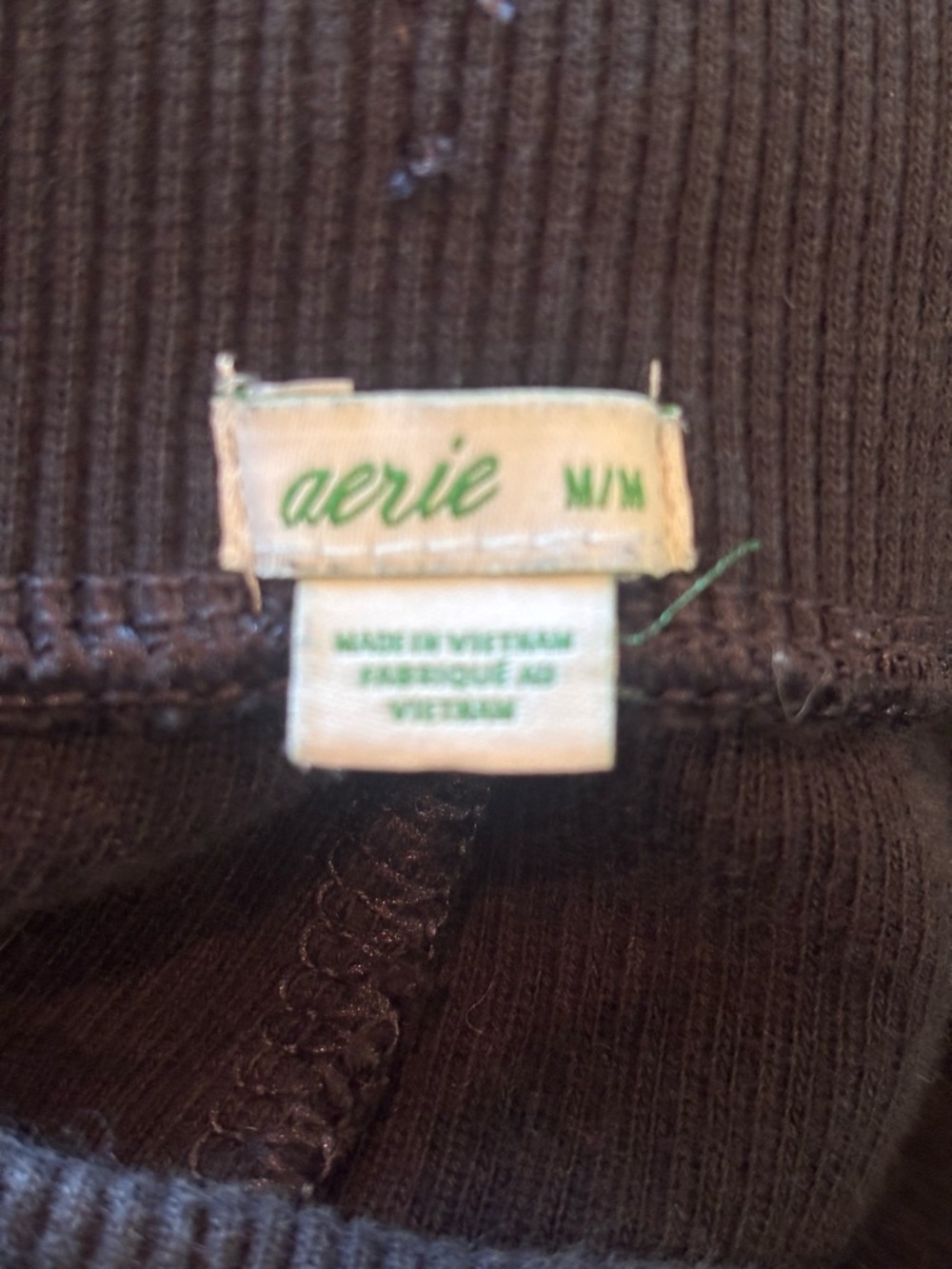 aerie Black‎ Ribbed Jogger Pants - Picture 2 of 5